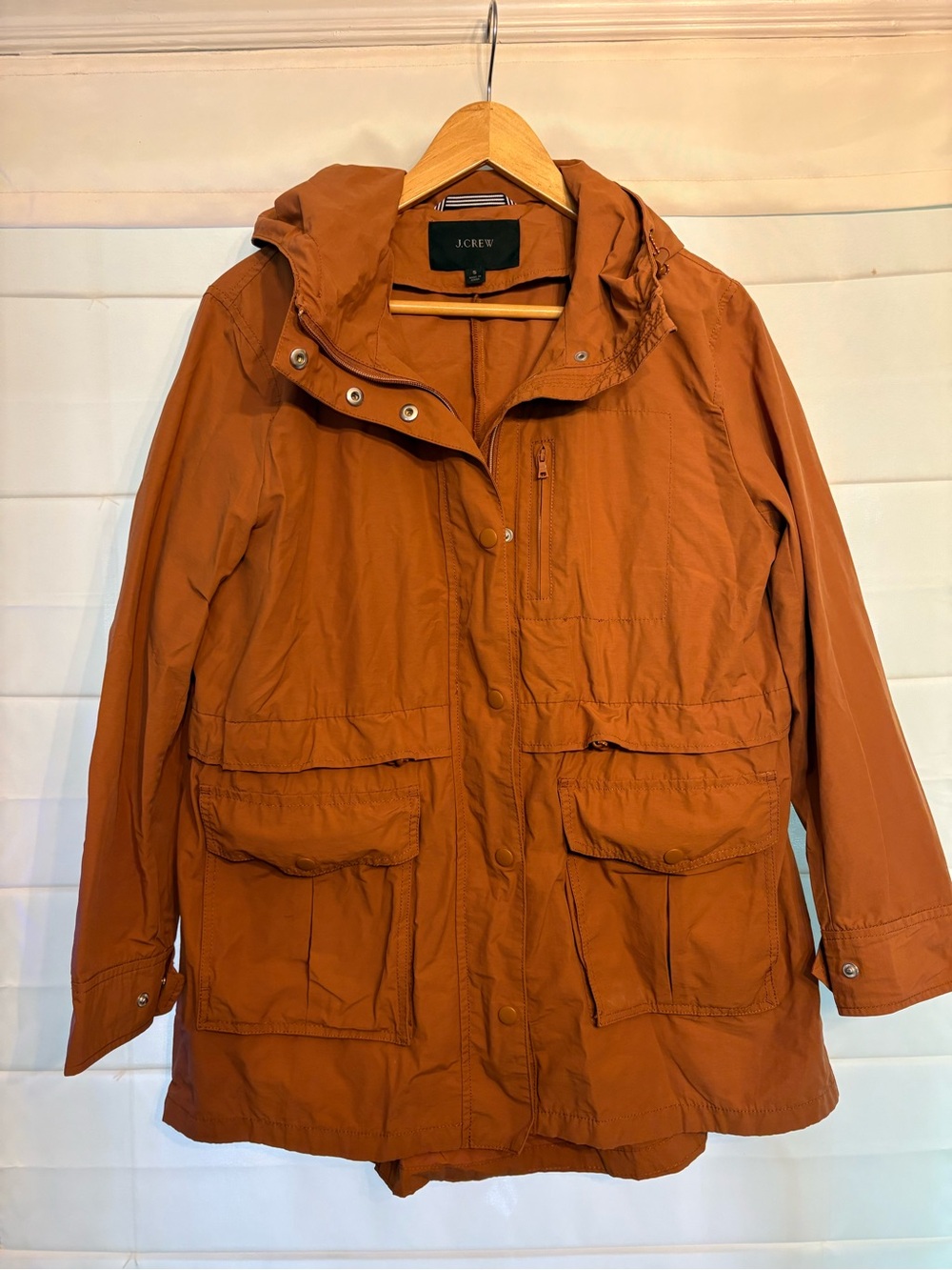 J. Crew Women's Hooded Utility Jacket in Rust
